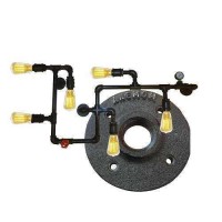 Aplik Retro Gotik Tarz Su Borusu Manometre Açma Kapama Vanalı