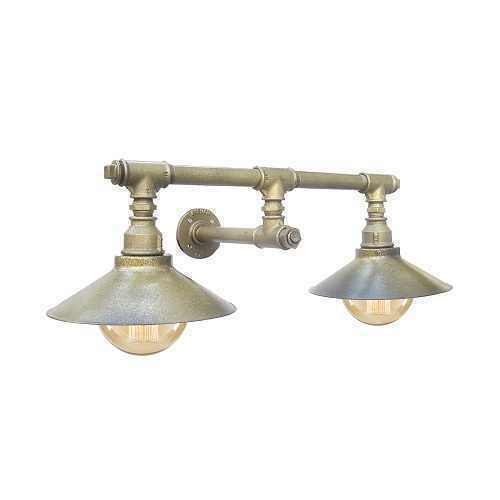 Aplik Su Borusu Duvar Aydınlatma  Retro Tarzı İkili Şapkalı Açma Kapama Anahtarlı