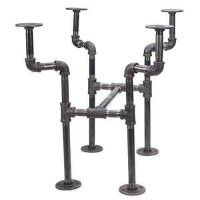 Metal Boru Masa Ayağı Retro Tarz Karbon Çelik Flanş