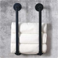 Dekoratif Havluluk Endüstriyel Su Borusu  Siyah Renk Banyo Aksesuarları