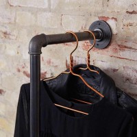 Anemom Elbise Askısı Vintage Tarz Metal Boru Duvar Tipi