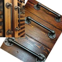 Retro Rustik Ahşap Kapı Kolu Kulpu Tutacağı Su Borusu 1 Adet