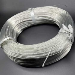 Neon Led Tabela Görünmez Hayalet  Kablosu Şeffaf Yuvarlak 2x0.22 Çok Telli Kalaylı Bakır 1 mt