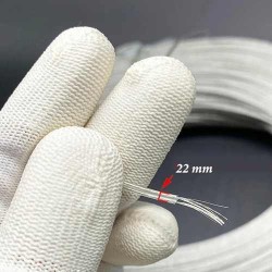 Neon Led Tabela Görünmez Hayalet Kablo Şeffaf Yuvarlak 2x0.22 Çok Telli Kalaylı Bakır 100 mt